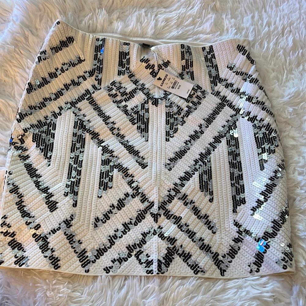 NWT Express sequin mini skirt
